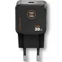 Tech One Tech Cargador GaN 20W Negro con Cable USB-C de 1m TEC2223